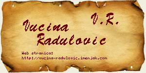 Vucina Radulović vizit kartica